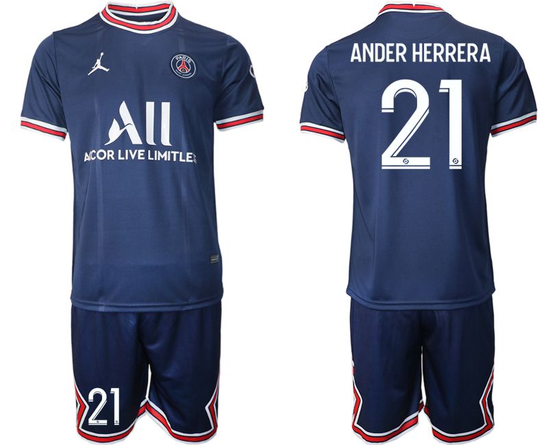 Men 2021-2022 Club Paris St German home blue #21 Soccer Jersey->paris st german jersey->Soccer Club Jersey